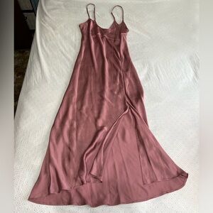NEW FREE PEOPLE INTIMATELY PINK MAUVE MAXI SLIP DRESS MEDIUM
